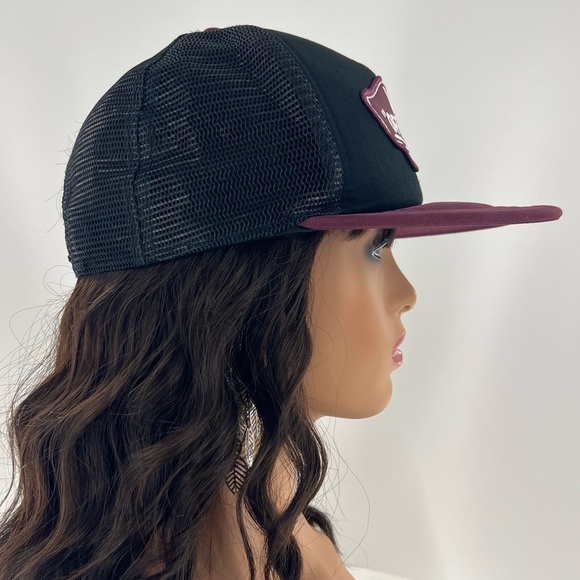 Vans Black & Maroon Flat Bill Trucker Hat - Picture 4 of 8